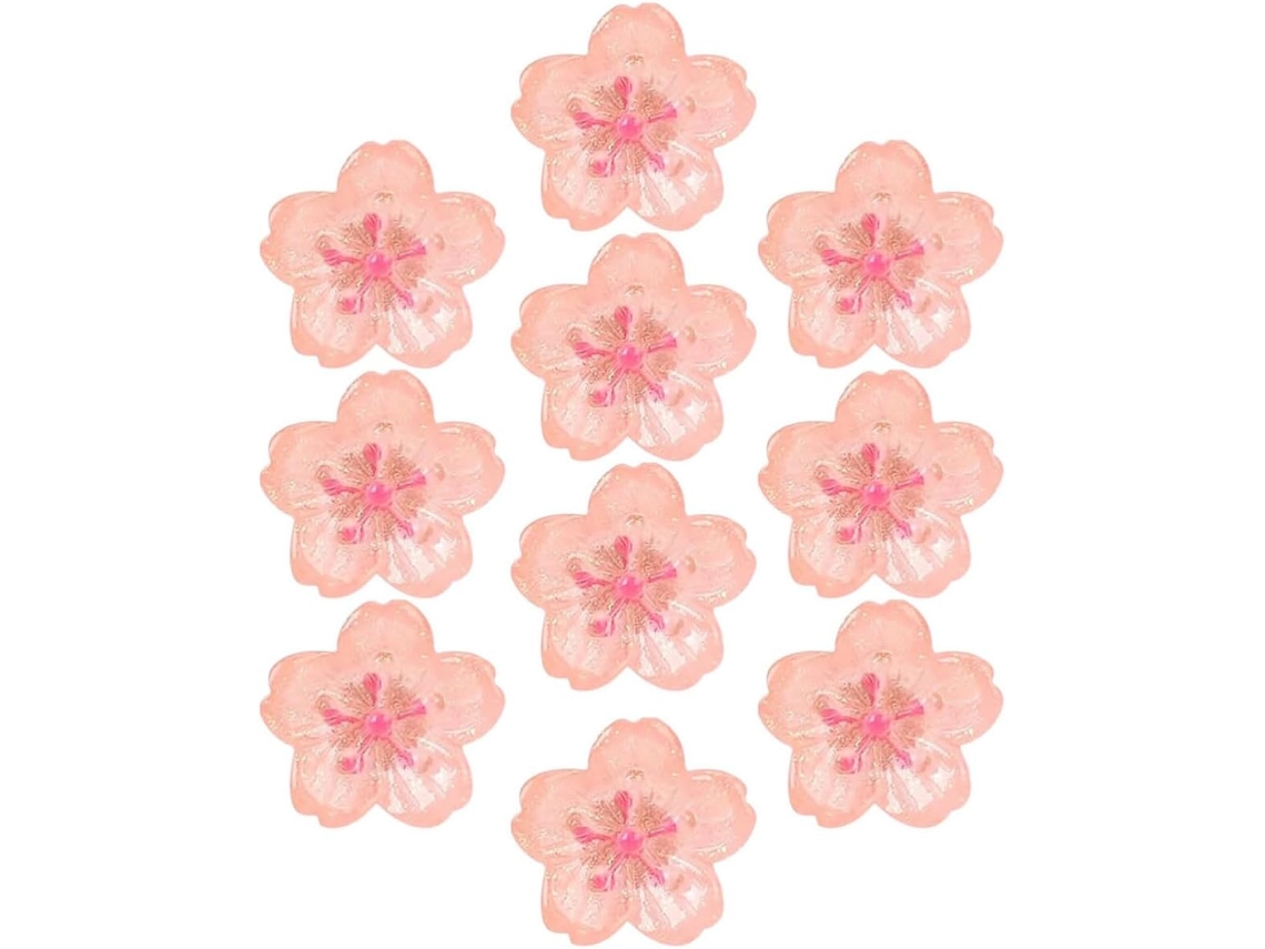Tachinhas De Cortiça Besportble Com Estampa Flor Cerejeira, 10 Unidades, Rosa, Para Murais E Materiais Escolares