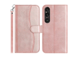 Capa De Couro Dupla Dobrada Em Formato De S Para Celular