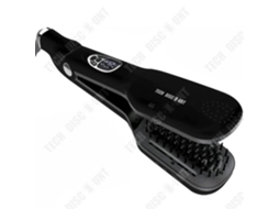 Pente De Cabelo A Vapor - Td® - Alisador E Modelador - Cerâmica De Turmalina - 10 Segmentos - Preto E Branco