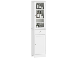 Mesa para PC BTFORUS clássica com prateleira retrátil, 60x48x73cm branca