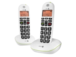 Conjunto De 2 Telefones Dect Fixos Para Idosos Clear Sound Phoneeasy 100w Duo Doro Branco Brilvibera