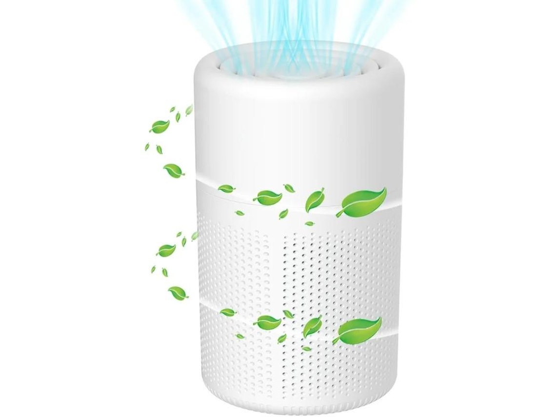 Purificador De Mesa Hepa 3 Em 1 Usb Para Escritório Yizhood Branco