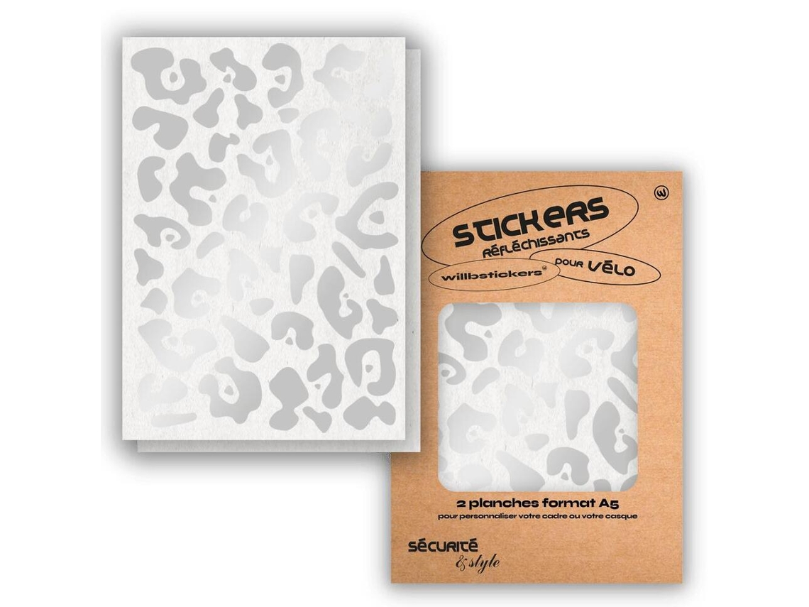 Autocolantes Refletores WILL B STICKERS  Tamanho A5 Leopardo