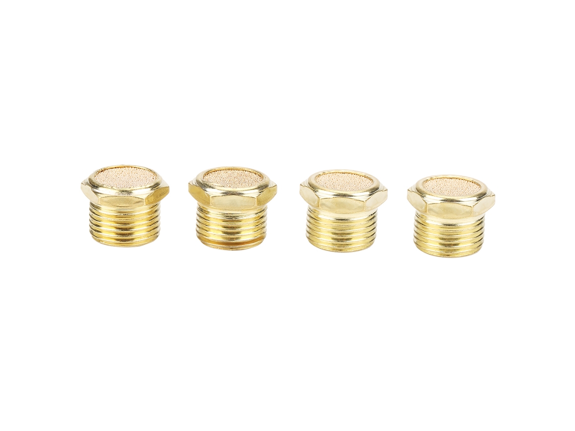 Silenciador De Exaustão Pneumático Em Latão Para Filtro Redutor De Ruído Bsp1/2" 4pcs