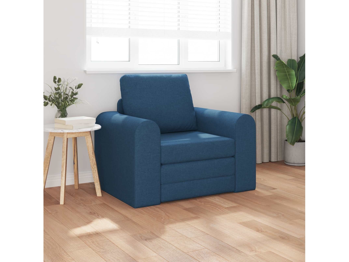 Vidaxl Sofá-cama Azul 98 X 71 X 83 Cm Tecido