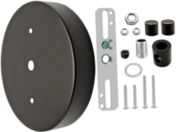 Kit De Cobertura De Teto Para Lustre Com Placa Preta Leve De 6 Polegadas