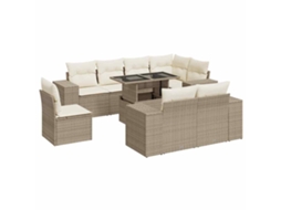 Garden Sofa Set, Garden Sofa Sets Vidaxl Bege Rattan / Vime (n/a)