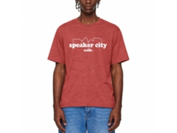 Rockinstone Old School Movie Speaker City Heather Red Adult T-shirt Size:l