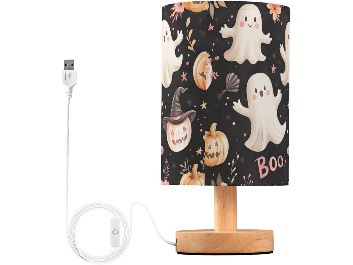 Abajur De Cabeceira Aquarelado Com Porta Usb, Sem Necessidade De Lâmpada, Luz Led Quente Para Quarto, Sala De Estar