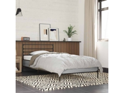 Vidaxl Estrutura Cama 100x200 Cm Derivados Madeira/metal Cinza Sonoma