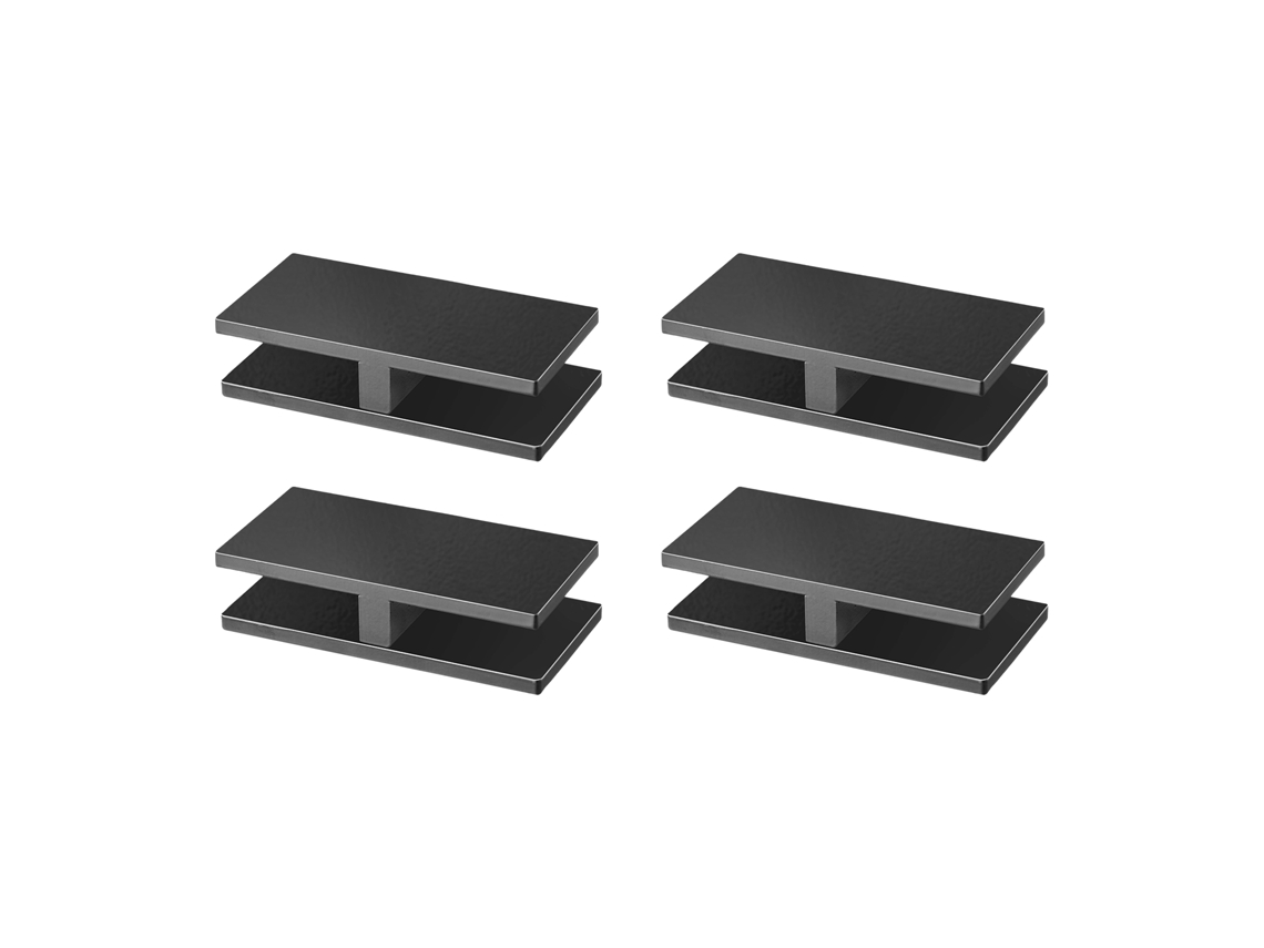 Braçadeira de Vidro VEVOR 4 Pcs Suporte de Trilhos Retangulares para Vidro Preto de 0 31 Polegadas-0 47 Polegadas