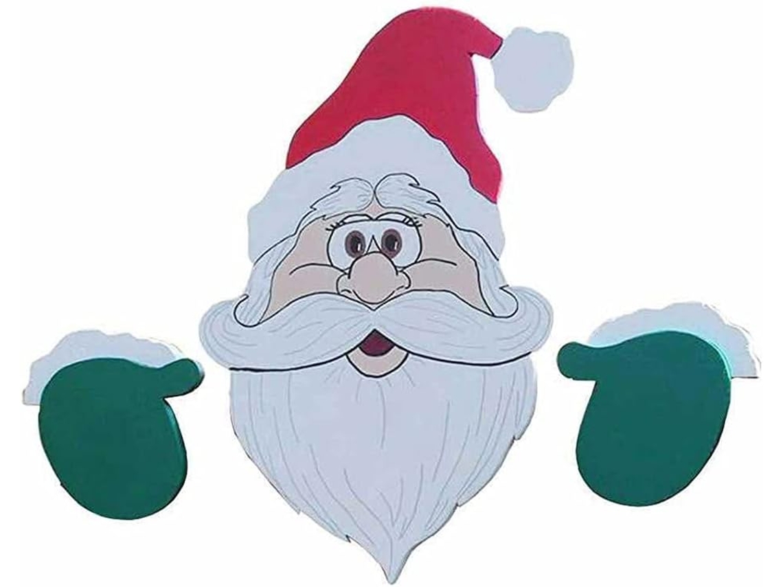 Faixa Natalina Para Exterior, Enfeites De Papai Noel, Decoração Para Cerca De Jardim, Decoração Natalina