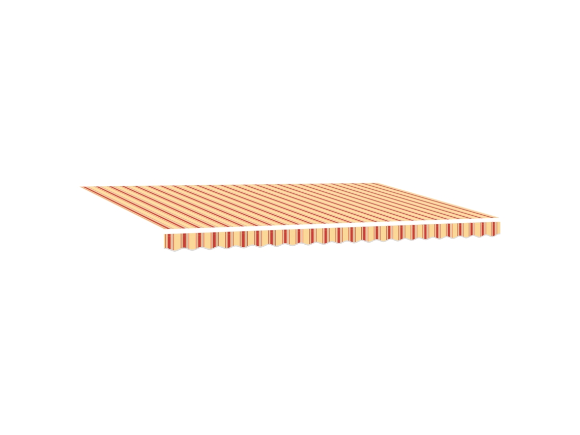 Conjunto 1 Toldo Retrátil Vidaxl Amarelo Tecido (500 × 300 Cm)