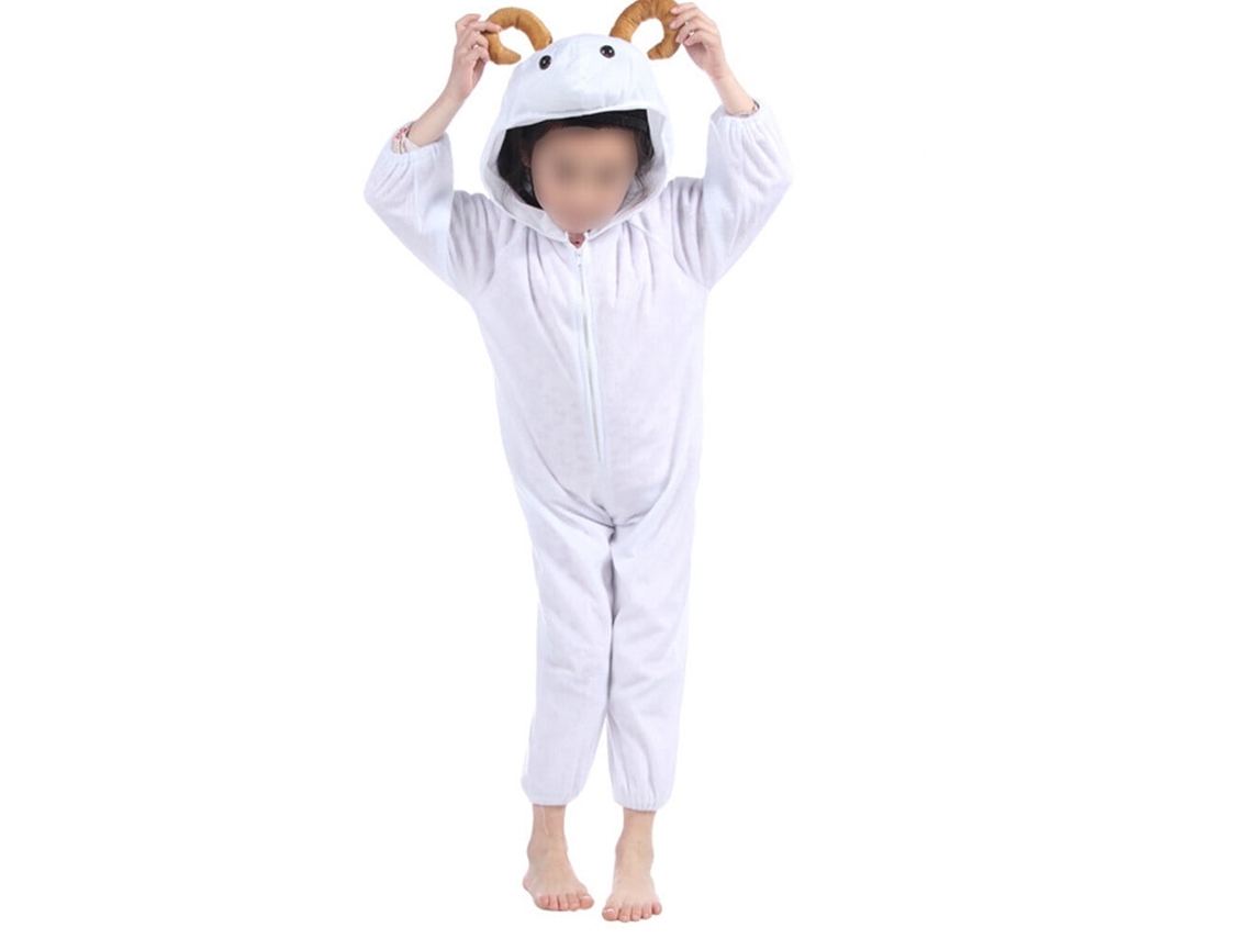 Disfraz De Cabra Infantil, Ideal Para Halloween, Cosplay Y Actuaciones. Talla M (110-120 Cm De Altura).
