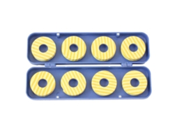 Conjunto de Enroladores 8 Prateado 22 X 6 X 3.2 Mmkolpo