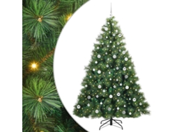 Conjunto 1 Decoração Sazonal Vidaxl Verde Plástico (210 Cm)