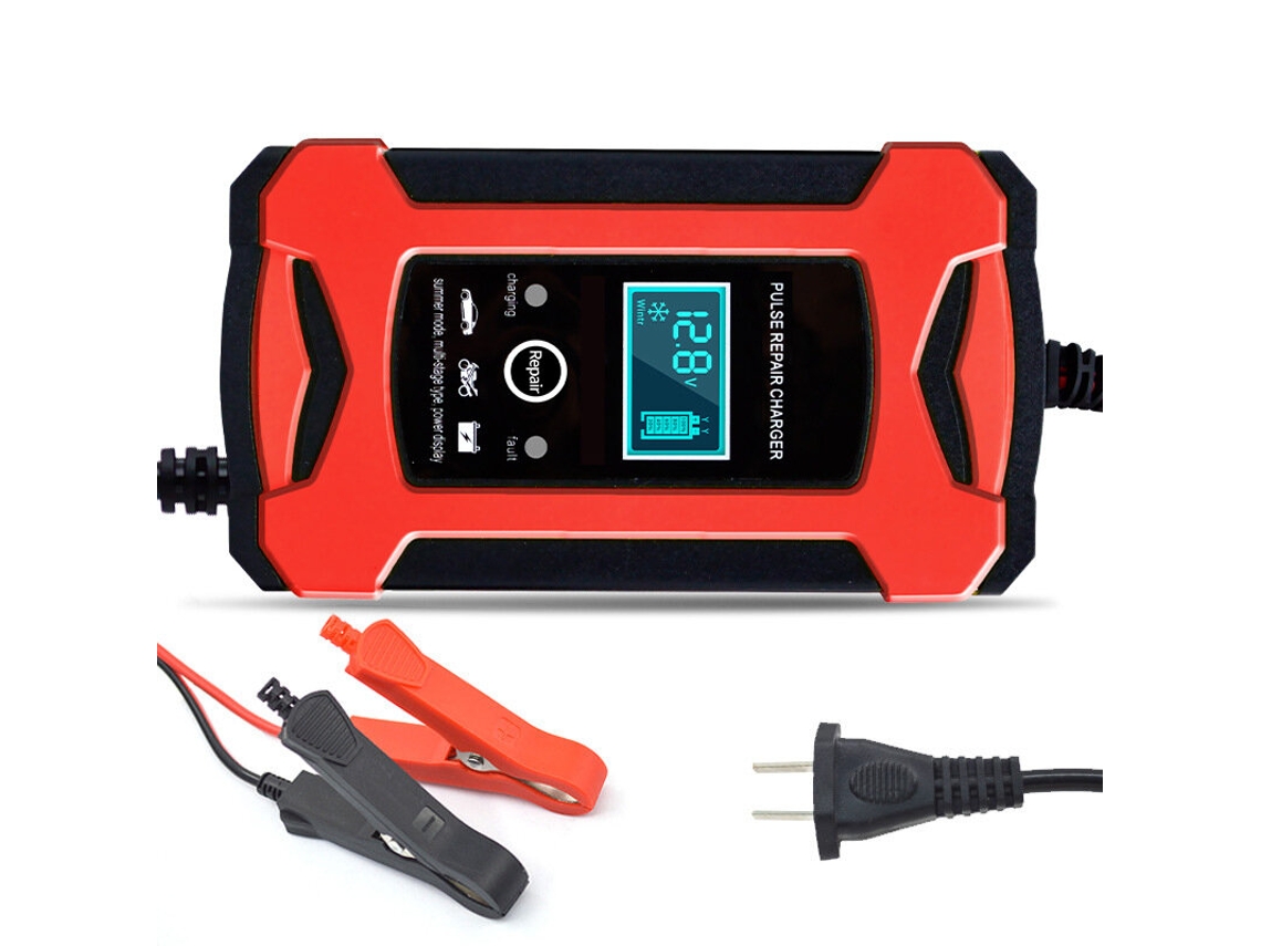 Carregador De Bateria Inteligente Para Automóvel 12v 6a, Atualização 2024, Ac110-240v, Carregador De Bateria Elétrica Adequado Para 12v-2ah-100ah, Mot