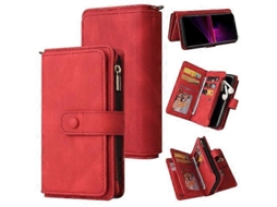 Capa De Couro Flip Horizontal Com Sensação De Pele Pu Tpu Para Sony Xperia 1 Iii Com Suporte, Compartimento Para 15 Cartões, Carteira E Bolso Com Zí