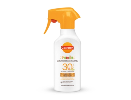 Spray de Leite Corporal Facial Family Suncare FPS 30 Carroten