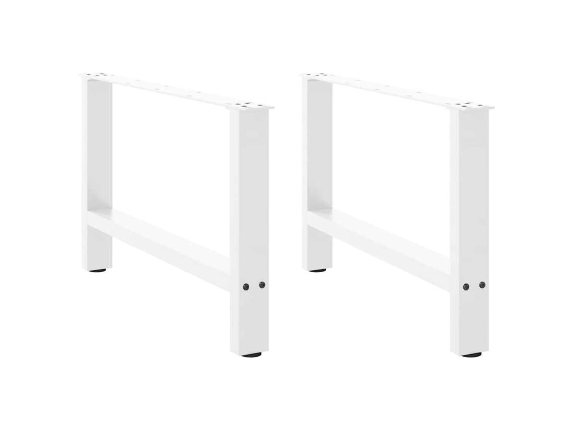 Vidaxl Pés Para Mesa De Centro , Brancos, 2 Peças, 70x (42-43) Cm, Aço
