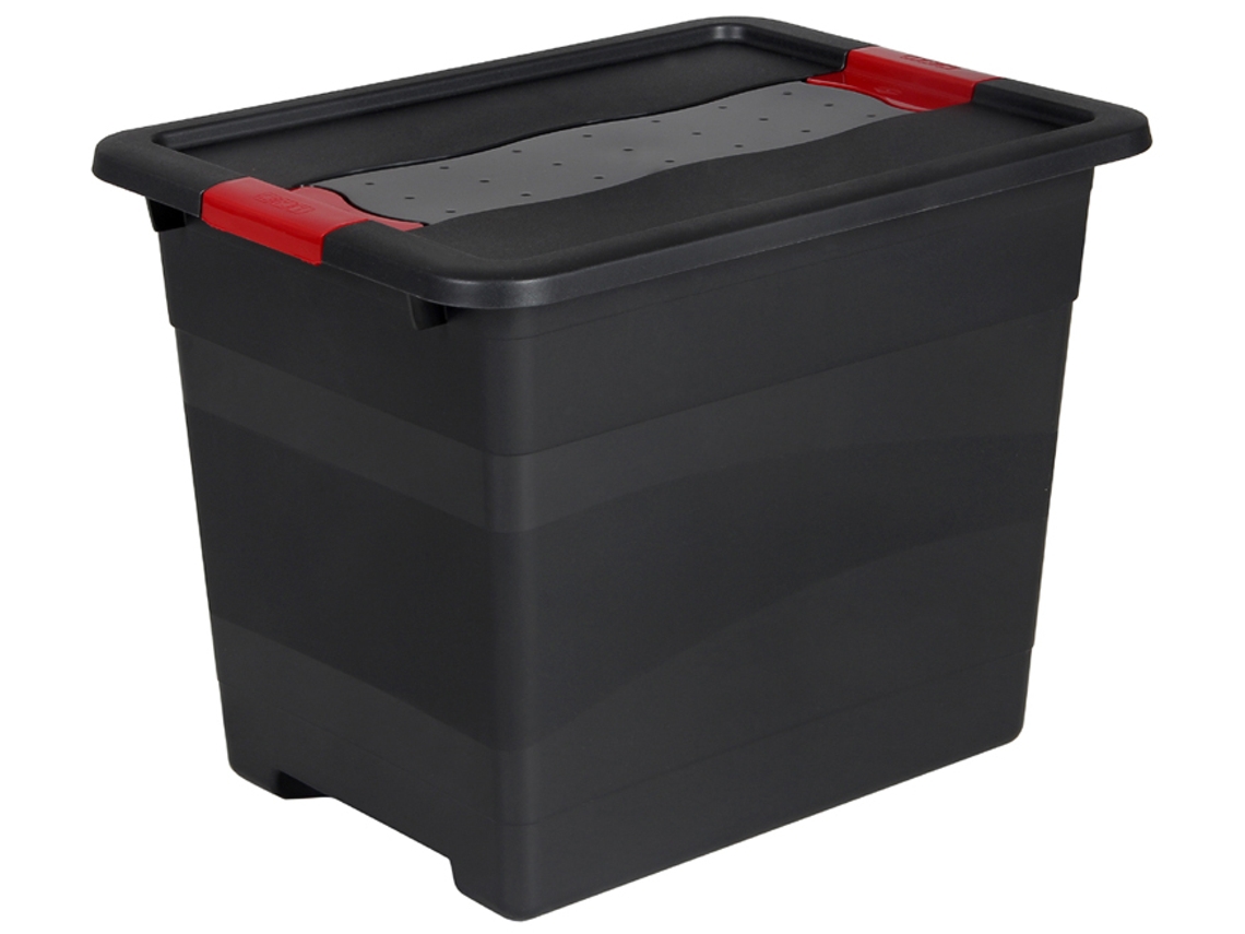Caixa de Armazenamento Keeper Eckhart 24 Litros Grafite/Vermelho KEEEPER