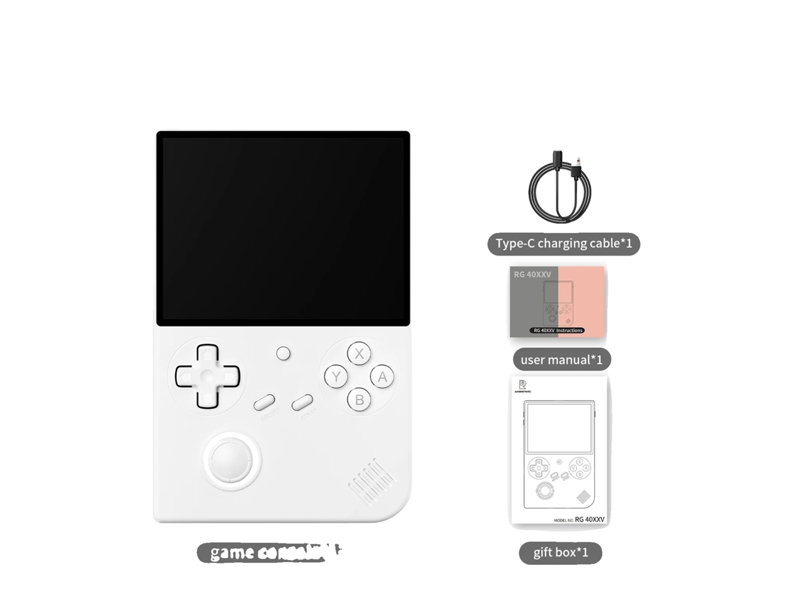 Console De Jogos Portátil, Tela Ips De 4,0 Polegadas, Suporta Jogos Retro, Branco, 64g(5k Games)