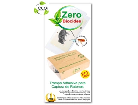 Trampa Adhesiva Captura Ratones Zero Biocides Con Cebo Sin Veneno no Tóxica 21 Gratis VESTA