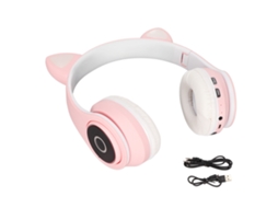 Fones Bluetooth LAXISCREED Orelhas de Gato Brilhantes