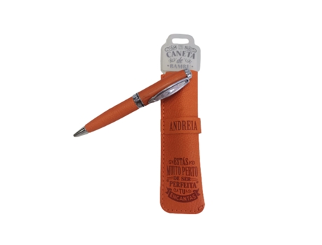 Caneta de Bambú com Bolsa Andreia H&H