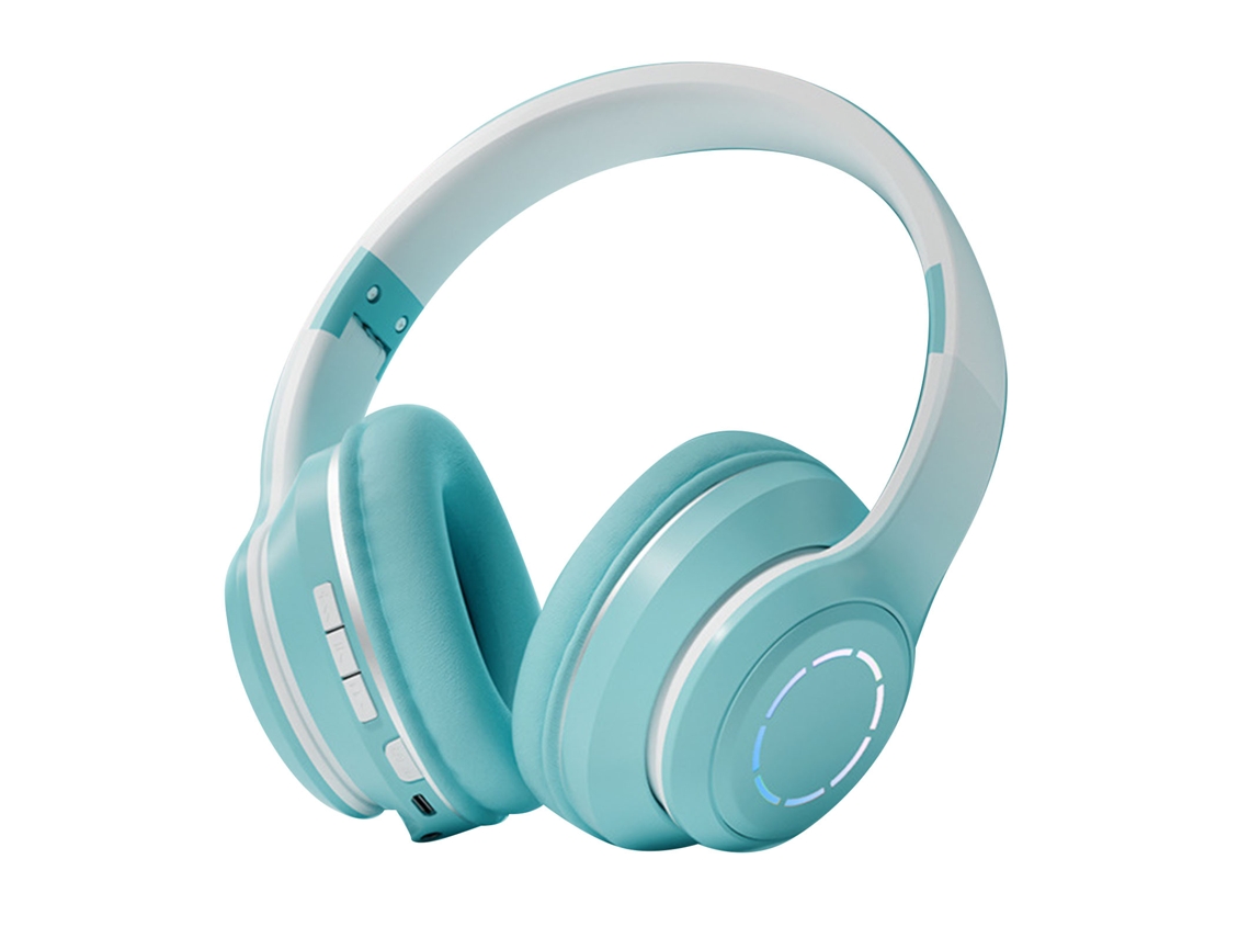 Aetheria fone de Ouvido Gaming Sem Fio Gradiente Bt5.2 Almofadas Macias Luzes Coloridas Verde para Desktop Laptop
