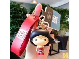 Figura GAATPOT Genuine Dc Anime Figures Justice League Superman Batmaner Wonder Woman Keychain Key Ring Pendant For Children Toy Birthday Gift