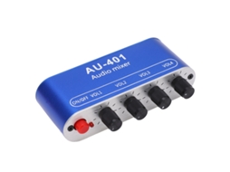 Mezclador De Áudio Com 4 Entradas E 1 Saída Com Amplificador De Fones De Ouvido 3.5mm Dc 5-12v