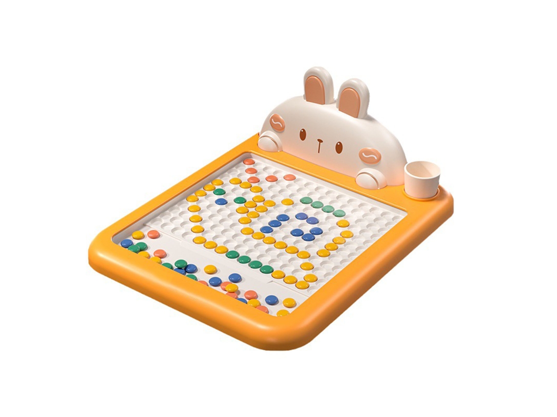 Rebe-tablero De Dibujo Magnético Com Bolas E Lápis Magnético Em Forma De Coelho Cartoon Juguete Educativo