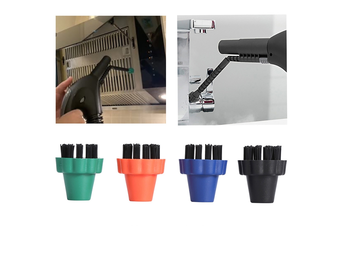 conjunto de kits de escova redonda pequena com cabeça de bico para karcher sv7 sv1802 sv1902 2.860-231.0 peças de limpeza de limpeza a vapor Acess.