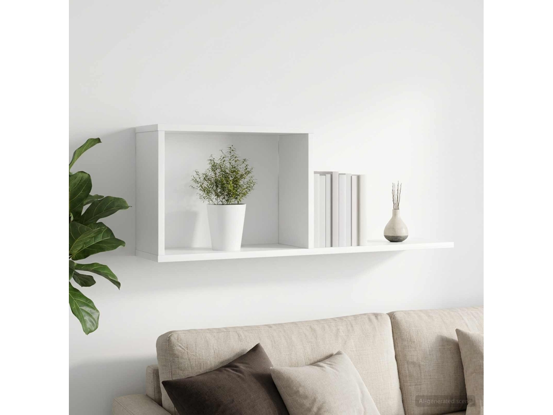 Vidaxl Prateleiras Flutuantes Branco 80 X 15 X 30 Cm