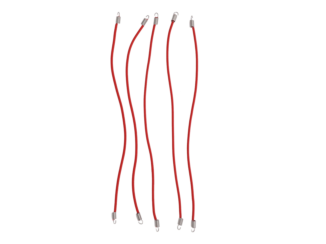 Mali 5pcs Corda de Teto para Carro Rc Nylon 20cm Rack de Bagagem para Carros Modelo 1/8 1/10 Vermelho