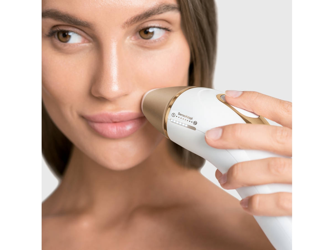 Depiladora Luz Pulsada BRAUN Silk·expert Pro 5 PL5054 (IPL - Multi-zonas -  Branco e Dourado)