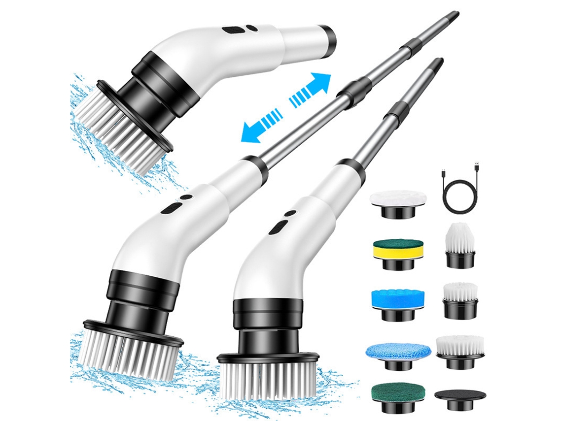 Papel de Parede para Casa, Cozinha, Banheiro Multifuncional Extensível Escova Elétrica Sem Fio ZSANFS (8 Cabeças)