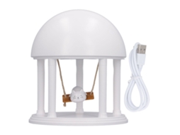 Lâmpada de Cabeceira Gato Balançando Dimmable com Alto falante Projeção Luz Noturna Branca S/MARCA