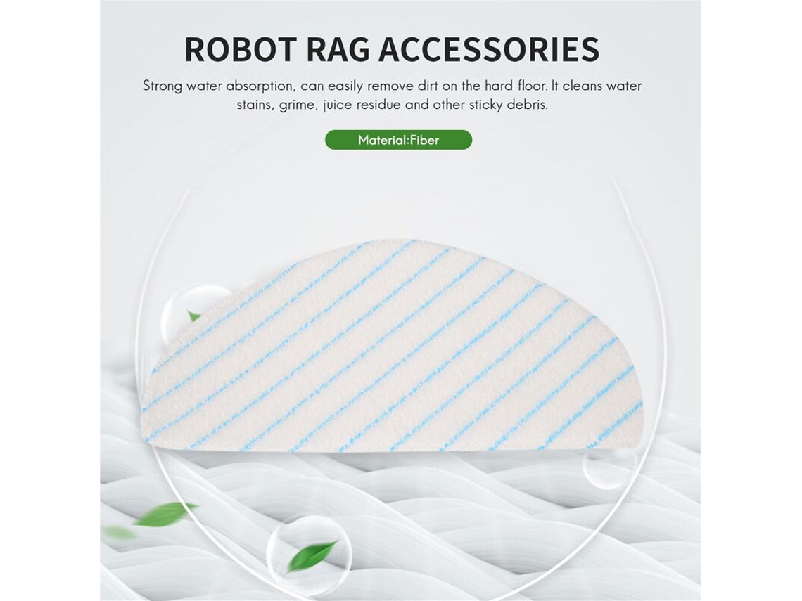 Conjunto de 30 Panos Limpeza para Aspirador Robô Deebot Ozmo Séries T9, T8, T8 Max e N8 BRILVIBERA