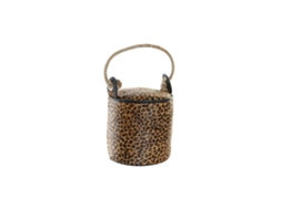 Fixador de portas DKD Home Decor Leopardo Pele (19 x 19 x 19 cm)