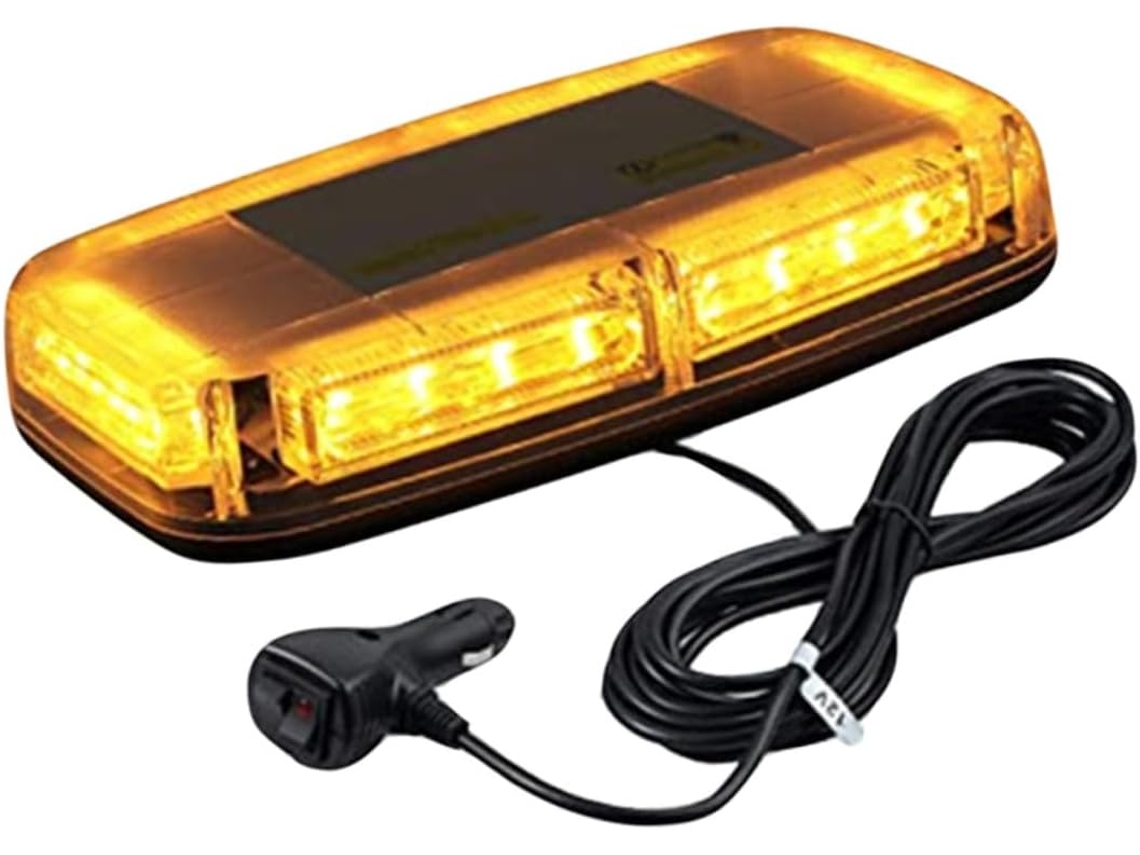Farol de LED ABS de alto brilho para carro com modos de intermitência magnética.