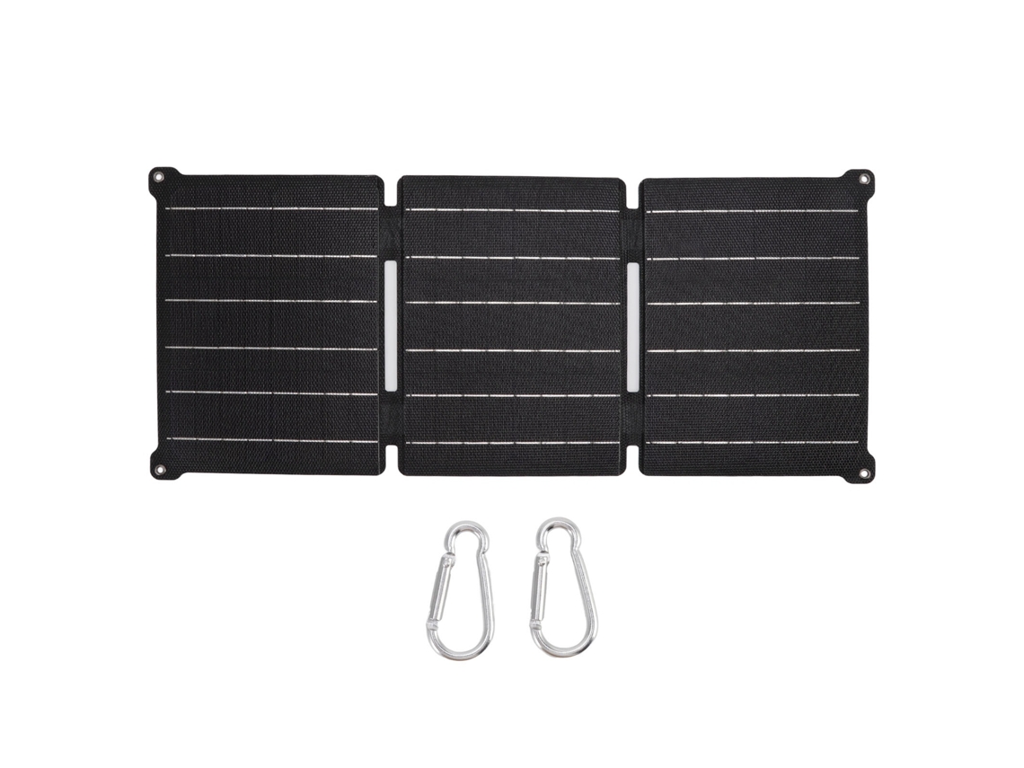 Painel Solar Plegável Portátil 21w Ipx6 Impermeável Carregador Usb Dc | S/MARCA