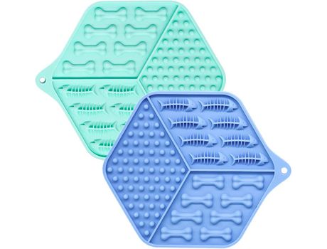 Conjunto de Tigelas para Animais de Estimação com Design Nórdico Azul Nórdico Verde Nórdico