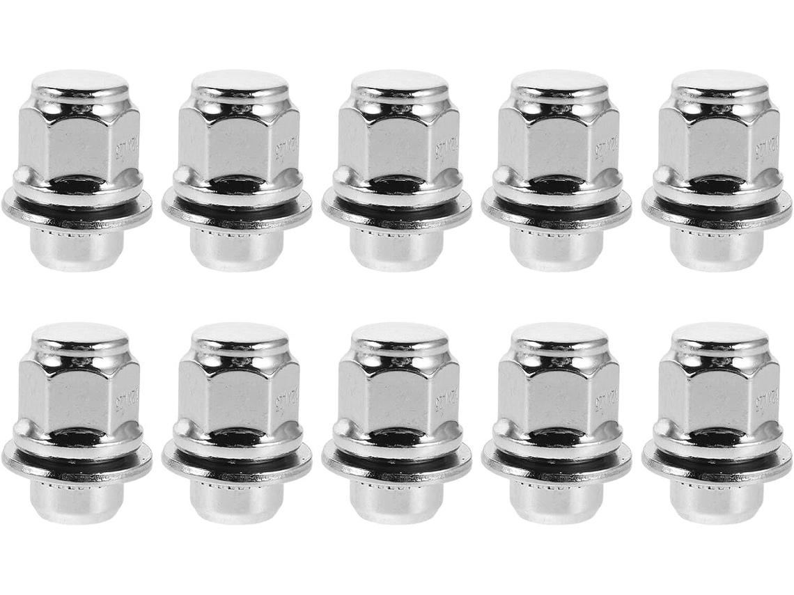 Conjunto de 10 calços metálicos para rodas, para substituição de acessórios automotivos.
