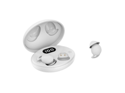 Auriculares Invisíveis Pequenos Tampões Ouvido Sem Fio Travessas Ushion Bluetooth Branco