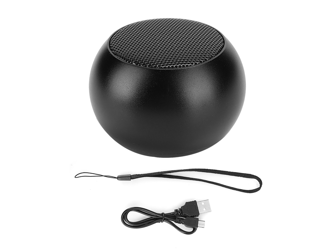 Caixa de Som Bluetooth Mali DZ 017 Alumínio Preto Som Claro Chamadas Sem Fio
