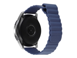 Bracelete de Couro Genuíno Magnético 20Mm para Huami Amazfit Gts 4/Gts 4 Mini/Gts 3 Azul Da Meia Noite