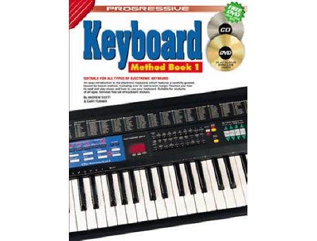 Livro progressive electronic keyboard de scott, andrew (inglês)
