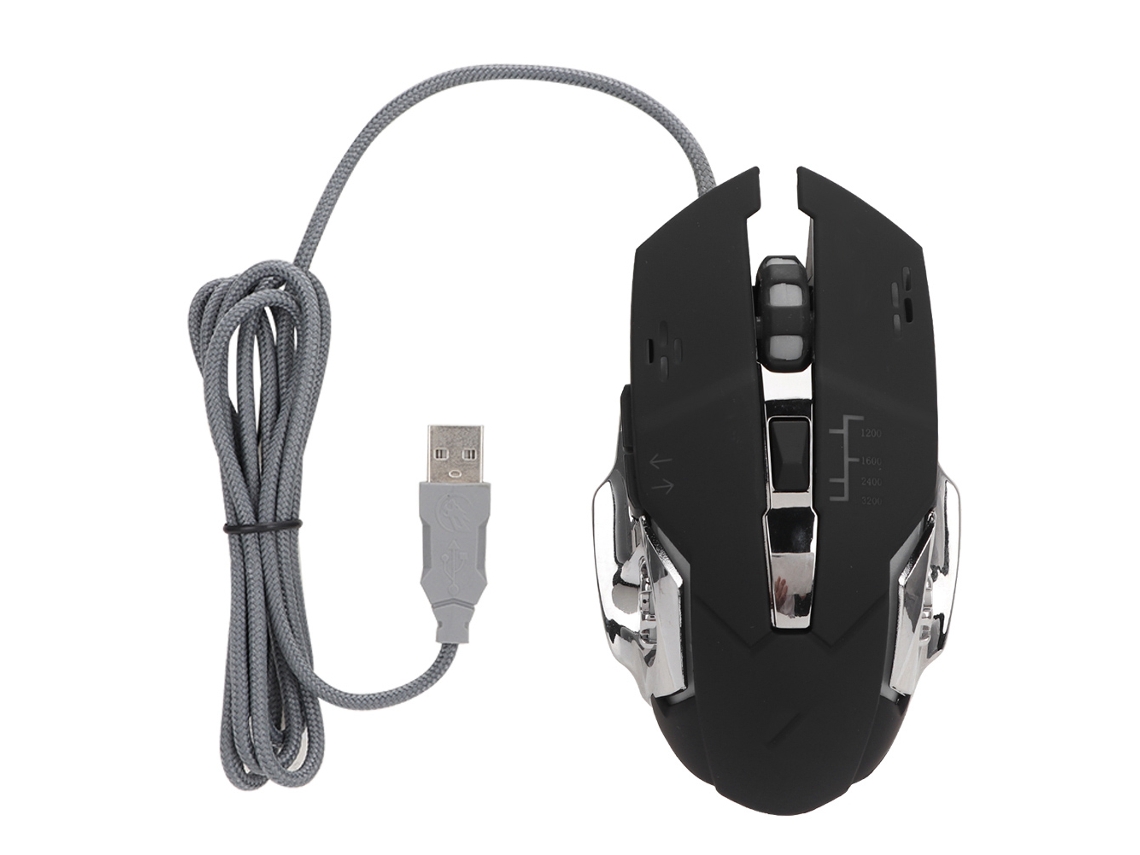 Rato Gaming Usb Silencioso LAXISCREED Dpi Ajustável